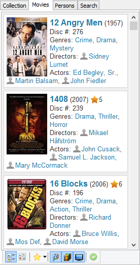 Detailed movie list