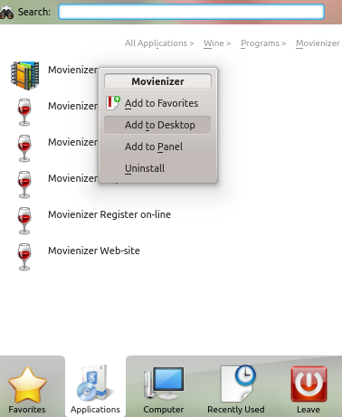 Adding a shortcut to Desktop in KDE