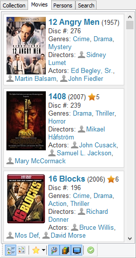 Movie List Options and Filters