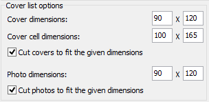 Cover list options