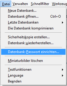 Datenbank-Passwort einrichten