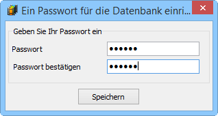 Ihre Datenbank mit einem Passwort schützen