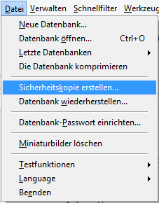 Datenbank sichern