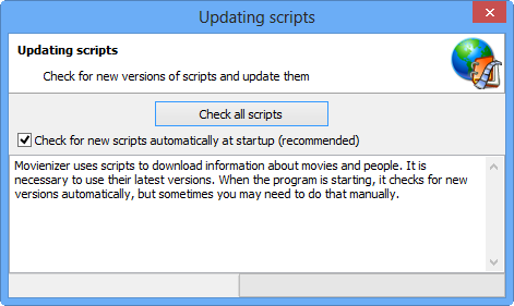 Updating scripts