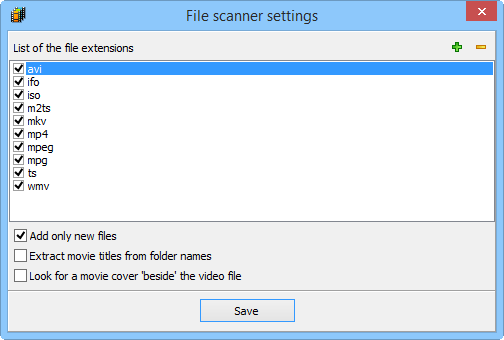 File scanner settings