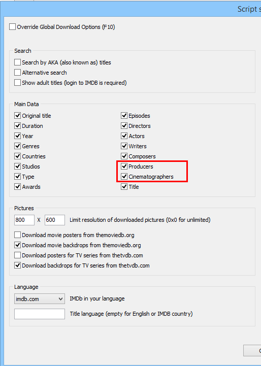 Download information about producers and cinematographers