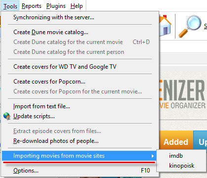 Tools - Import movie lists