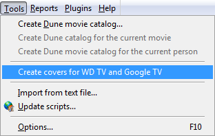 Creating movie covers for Google TV