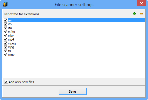 File scanner settings