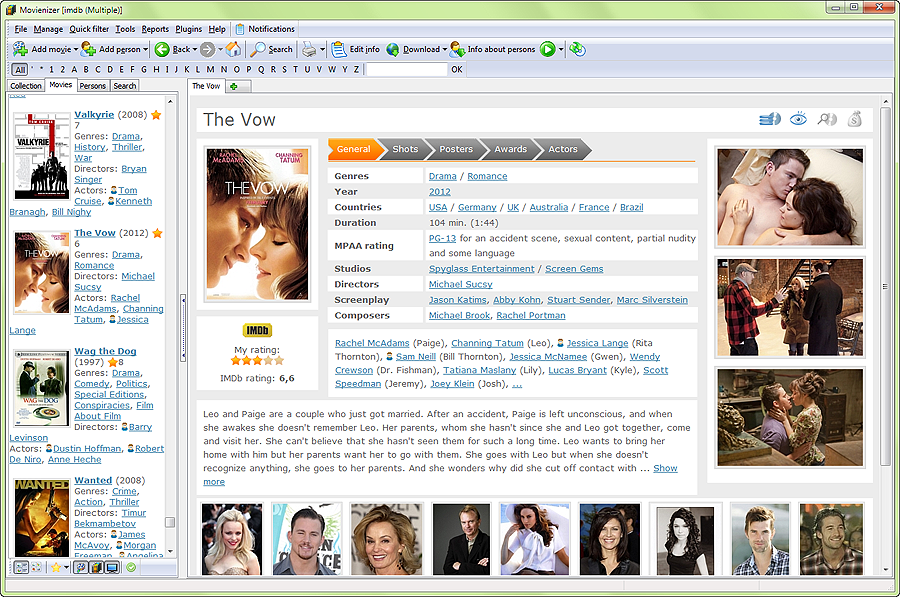 Movie Page in Orange