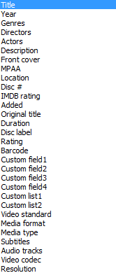 Fields for reports