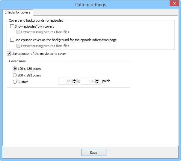 WD TV pattern settings